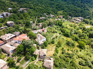 Fototapeta na wymiar Aerial view of Village of Kovachevitsa, Bulgaria