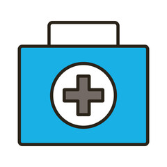 medicine drug kit line and fill style icon