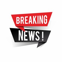 Modern design breaking news text on speech bubbles concept. Vector illustration