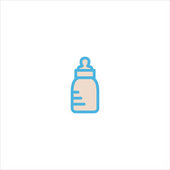 baby milk feeding bottle icon flat vector logo design trendy