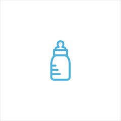 baby milk feeding bottle icon flat vector logo design trendy