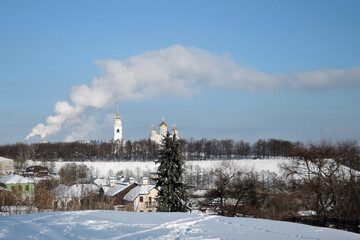 Architecture of Vladimir town, Russia. Popular touristic landmark.