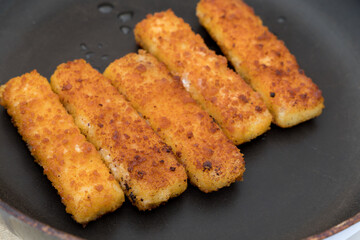 fish sticks in a pan