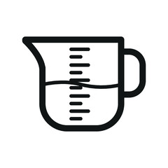 measuring jug vector icon
