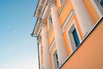 Windows of a building with sky