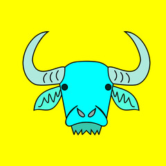 cute buffalo for printing,fabric,textile