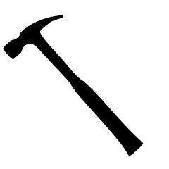 Hammer icon. Single flat icon isolated on white background. vector illustration.