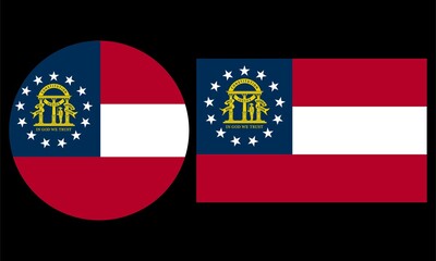 Obraz premium State of georgia Flag