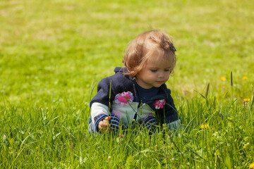 Baby on the grass