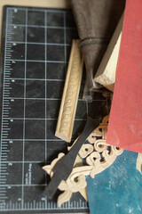 carpenter cutting wood