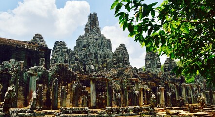 Magnificent ancient temple in Angkor, Siem Reap Cambodia