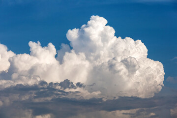 large white cumulus rain cloud