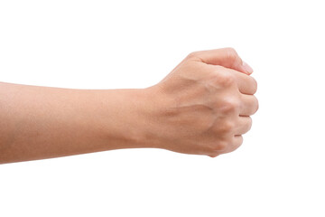 Fist isolated on white background (clipping path)