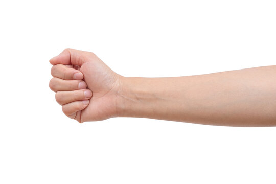 Fist isolated on white background (clipping path)