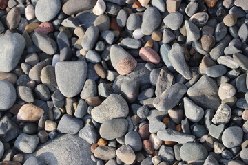 lots of different sized and coloured pebbles 
