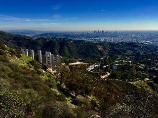 View from Hollywood sign, Los Angeles California