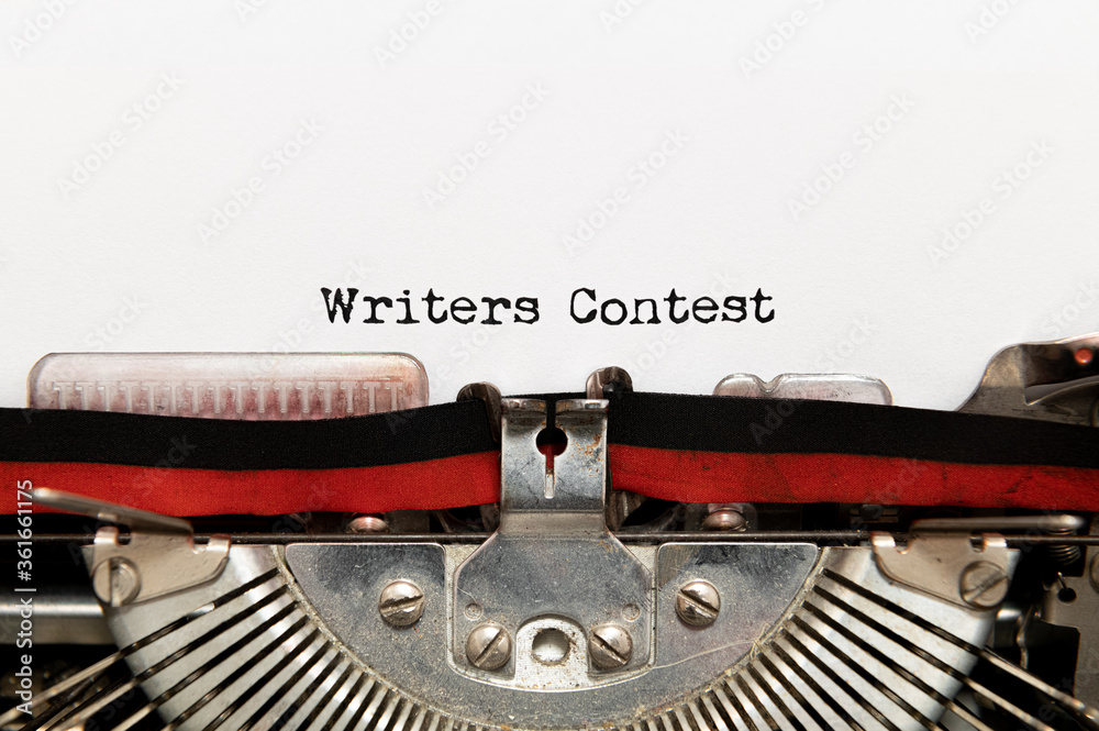 Fototapete writing contest typewriter text close up