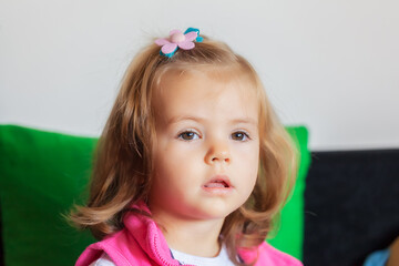 portrait of child with haircut