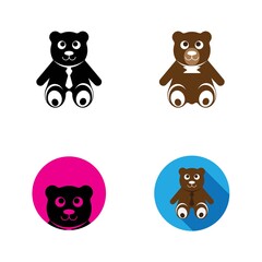 Panda Bear logo design vector illustration
