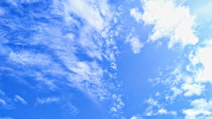 Fototapeta na wymiar a beautiful blue sky with few white clouds