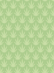 Cannabis leaves seamless pattern, marijuana weed green background