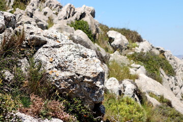 Fototapeta na wymiar vista de rocas en las montañas