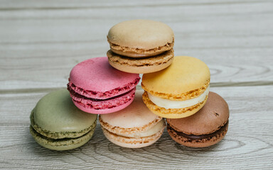 homemade colorful sweet macaroons