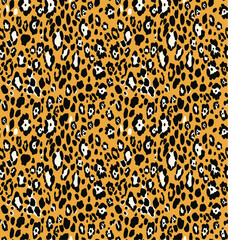 Fototapeta na wymiar Seamless leopard pattern, animal print.