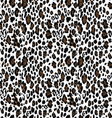 Seamless leopard pattern, animal print.