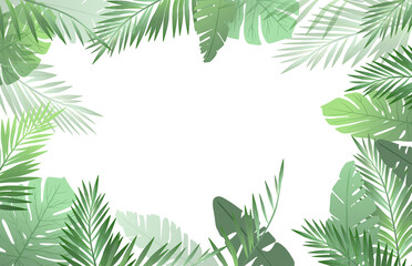 palm leaves vector background. 
leaf pattern design.