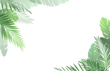 Fototapeta na wymiar palm leaves vector background. leaf pattern design.