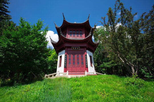 Temple chinois au jardin botanique de Montr&eacute;al 