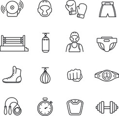 Boxing icon thin line	