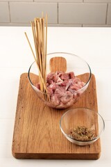 Preparing Lamb Satay