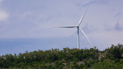 wind turbine in the wind