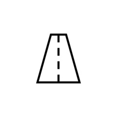 Roads vector icon in black line style icon, style isolated on white background