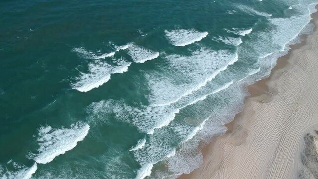 aerial  oceano mar e dunas no Ceara