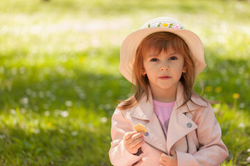 a girl poses in nature