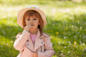 a girl poses in nature