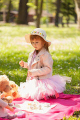 a girl poses in nature