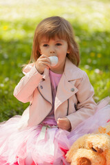 a girl poses in nature