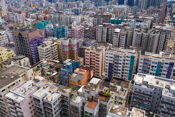 Top view of Hong Kong
