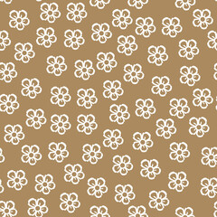 Simple random flower seamless repeat pattern background