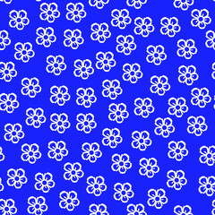 Simple random flower seamless repeat pattern background
