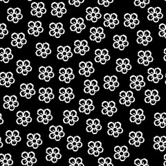 Simple random flower seamless repeat pattern background