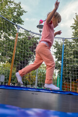 fun on trampoline