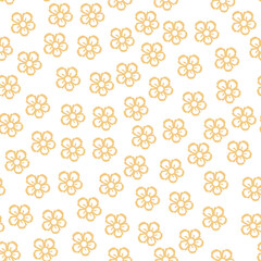 Fototapeta na wymiar Simple random flower seamless repeat pattern background
