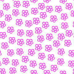 Simple random flower seamless repeat pattern background