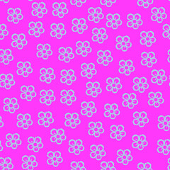 Simple random flower seamless repeat pattern background