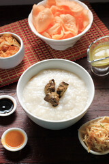 Bubur Ayam or Indonesian Rice Chicken Porridge